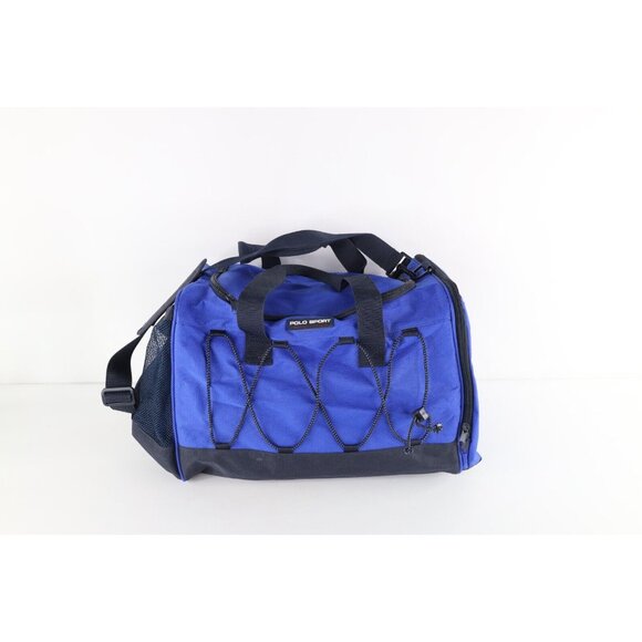 Vintage 90s Polo Sport Ralph Lauren Spell Out Box Logo Gym Duffel Bag Carry On